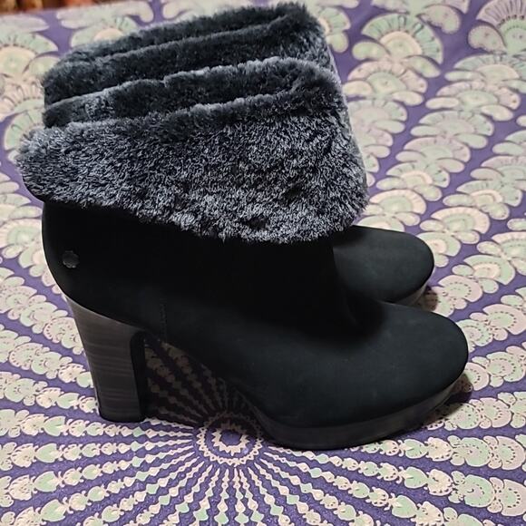 Ugg Shearling Cuff Platform High Heal Boots - Great Condition! - Picture 3 of 5